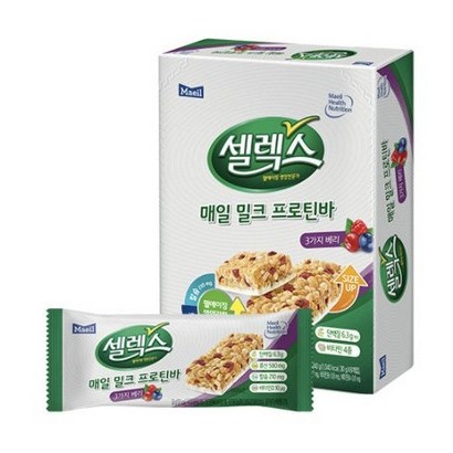 셀렉스 매일 밀크 프로틴바 베리맛 리뷰후기