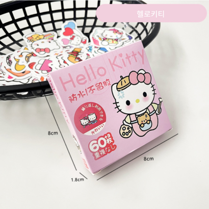 또또몰 스티커 6종 다이어리 핸드폰 꾸미기 60p+3, 헬로키티