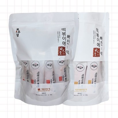 모부당 떡볶이에빠진떡 지퍼백 1개, 기본맛 1팩, 500g