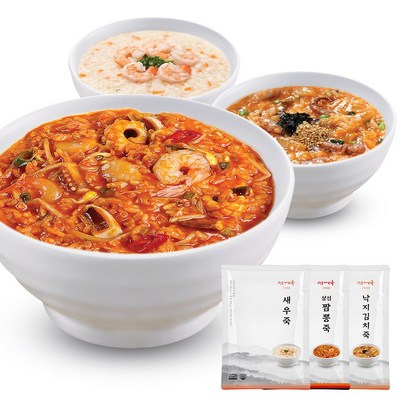 CS004 서울마님죽 낙지김치죽삼선짬뽕죽새우죽 set
