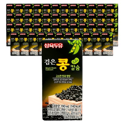 삼육두유 검은콩칼슘 190m*48, 48개, 190ml