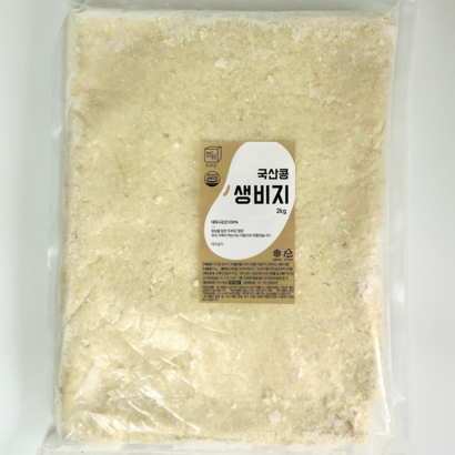 [정담두부집] 콩비지 생비지 국산콩100% (백태) 대용량 식자재용, 4개, 2kg
