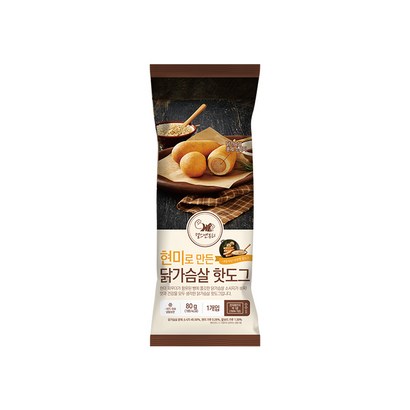 헬스앤뷰티 현미로 만든 닭가슴살 핫도그, 80g, 5개
