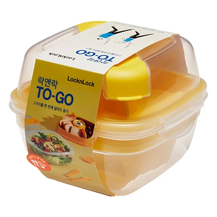 락앤락 투고 샐러드 도시락 950ml, 옐로우, 1개