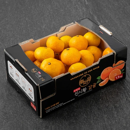 진시황 Ai선별 고당도 12.5brix 감귤, 1.5kg(랜덤과), 1개