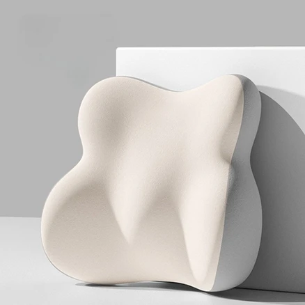 루미에도르 사무실 메모리폼 요추 등허리 받침대, 화이트