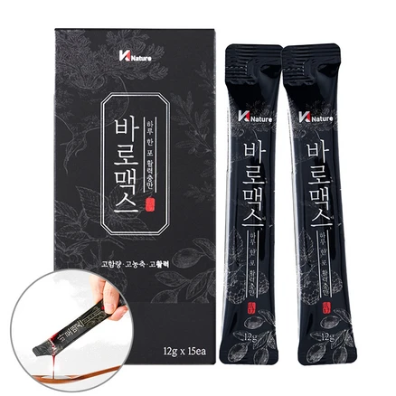 [바로맥스 1bo 15일분] 초고함량 남성활력 1포 12000mg! 압도적인 성분과 함량 야관문 마카 아연 복분자 산수유 구기자, 6개, 180g