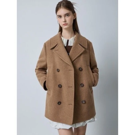 CC콜렉트 하프기장 더블 피코트_C244MSG552 191424 {!마감임박!}, 55, 베이지