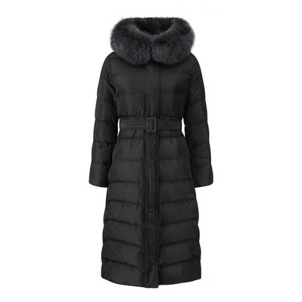 듀엘.벨티드 베이직 롱 구스 다운 BK_L244PSG049, 55, Black_BK1