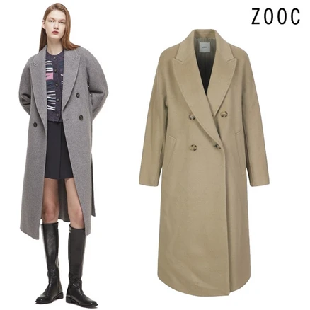 주크 캐시미어 울혼방 롱코트 Z224MSG509 BE