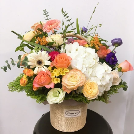 고급꽃바구니 화이트데이꽃 생일 기념일 출산 임신축하 환갑 전국꽃바구니배달 여자친구꽃 선물, 타입10(오로라공주), 1개