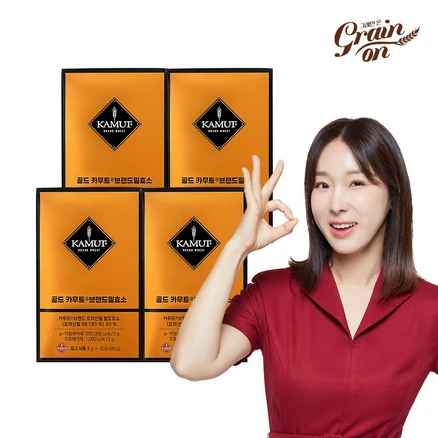 그레인온 골드 카무트 브랜드밀 효소, 90g, 4개