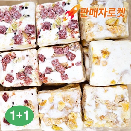 더하루 동결건조과일이 있는 쫀득쿠키 1+1 딸기와키위 망고, 1세트, 400g