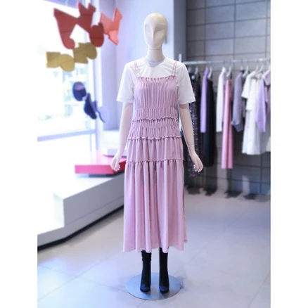 럭키슈에뜨 LFDAA24270PIX 셔링 슬립 롱