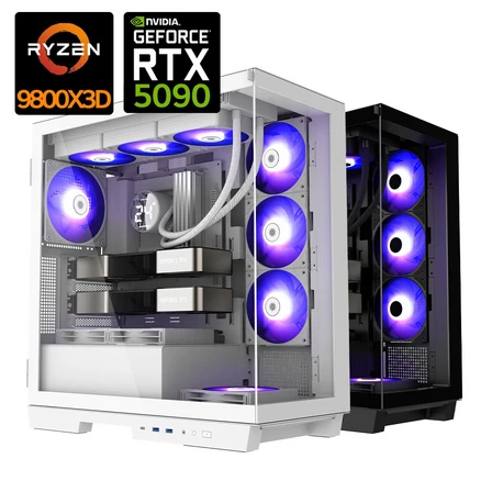 RTX5090 워터포스 AMD9800X3D 조립PC 게이밍 최고급 사양 BEST, Free DOS, 2TB, 32GB, 블랙
