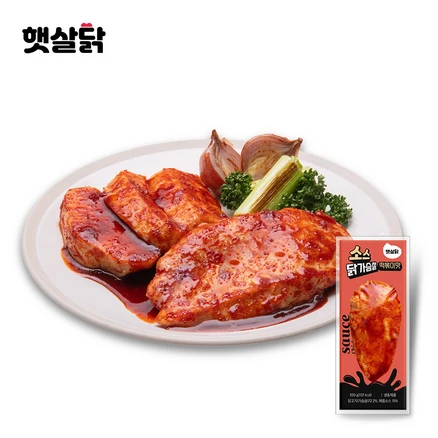 [햇살닭] 소스 통살 닭가슴살 맛보기 10종, 10개, 100g