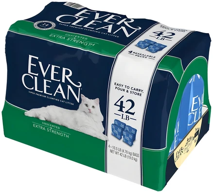 에버크린 UN 고양이모래 엑스트라 스트롱, 4.76kg, 4개, 무향