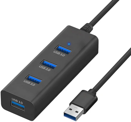 홈플래닛 USB 3.0 4포트 멀티 허브, 블랙, 1개