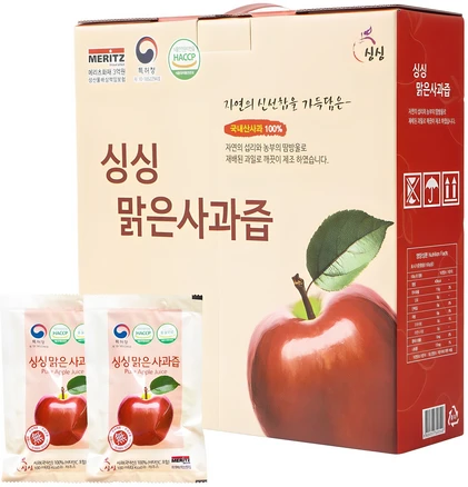 싱싱 맑은 사과즙, 5L, 50개