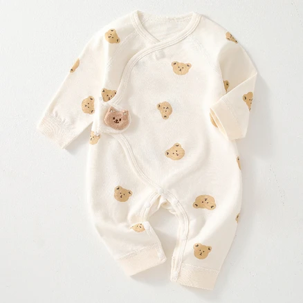 스타도어 유아용 곰돌이 포인트 배냇우주복