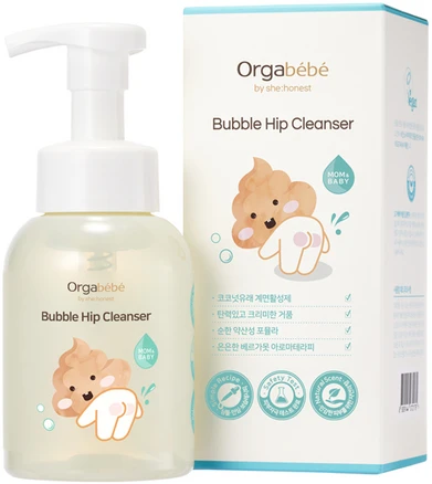 오가베베 버블 유아 청결제 300ml 아기 엉덩이 클렌저 똥버블 이너클렌저 Y존 여성 남아 여아 기저귀, 1개