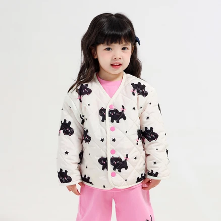 미니베베 여아용 뮤뮤캣 리버시블 누빔점퍼