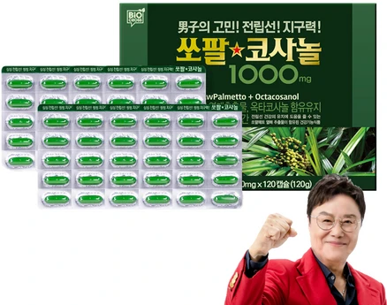 쏘팔코사놀 1000 쏘팔메토 옥타코사놀, 120정, 1개