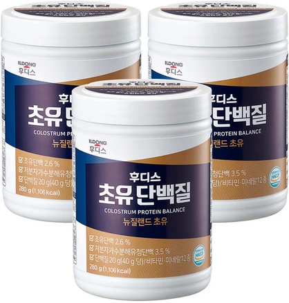 일동후디스 초유단백질 뉴질랜드 초유, 280g, 3개