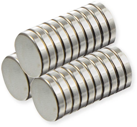 코멧 강력한 네오디움 원형 자석 30개 10mm x 2mm, 실버