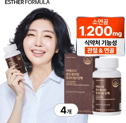 여에스더 소연골 콘드로이친 뮤코다당&단백(관절&연골건강 듀얼케어!), 4세트, 60정