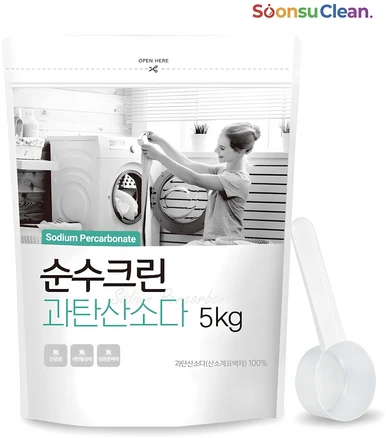 순수크린 과탄산소다 파우치 5kg+스푼1개 1등급원료사용 산소표백제 대용량, 1개, 5kg