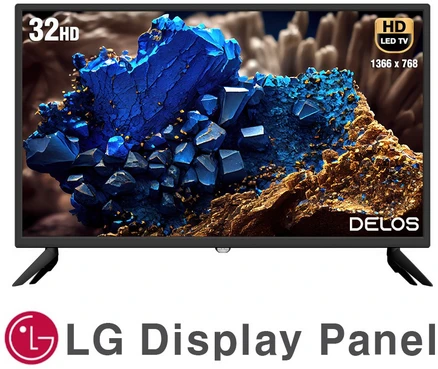 델로스 32인치 HD TV 에너지 1등급 가성비 A급 패널, DA3200D, 고객직접설치, 스탠드형, 81cm