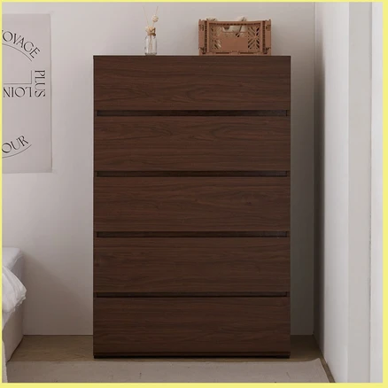 코지코 데이브 원목서랍장 월넛 800 5단서랍장 방문설치, 5단