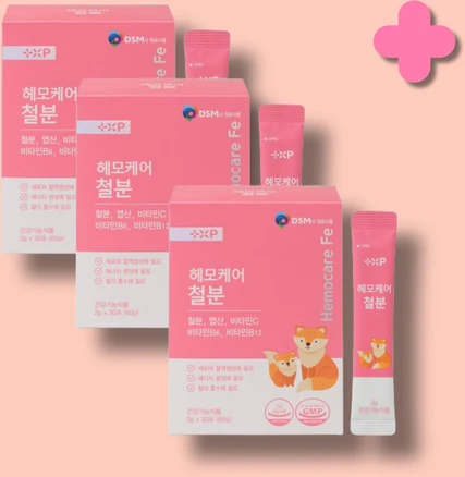 여성 식물성 리포퍼 철분 빈혈에 좋은 변비없는 헤모철분 영양제 엽산 비타민C함유된 맛있는 분말, 4세트, 30정