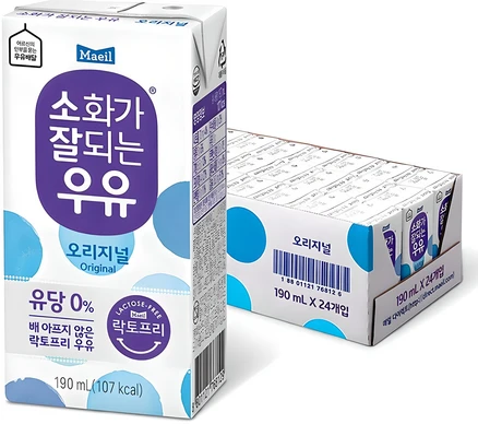소화가잘되는우유 오리지널, 190ml, 24개
