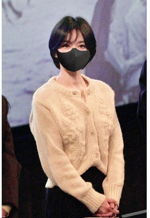꽃 스웨터 플라워 자수 니트 가디건 양모 캐시미어 양털 숏 자켓 송혜교가디건 포근한 아우터