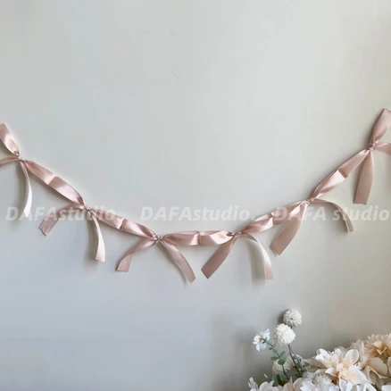 브라이덜샤워 가랜드 소품 파티룸 풍선 축하 기념 소품 생일파티 리본 스튜디오 장식, G(1.5m~1.6m)