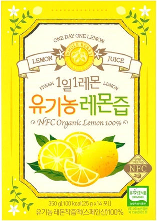 홀베리 1일1레몬 유기농 레몬즙, 25g, 14개