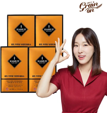 그레인온 골드 카무트 브랜드밀 효소, 90g, 4개