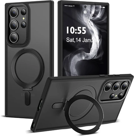 헤미션 갤럭시 S23/S24 플러스 울트라 맥세이프 케이스 with 거치대