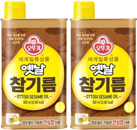 오뚜기옛날 참기름, 500ml, 2개