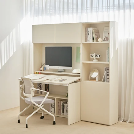 [국내생산+방문설치] 레이디가구 코튼 철제 책상세트 1200 학생책상/독서실책상/주니어책상/철제책상/책장세트, 추가구성 04] 800 책장 (일반형), 모노아이보리