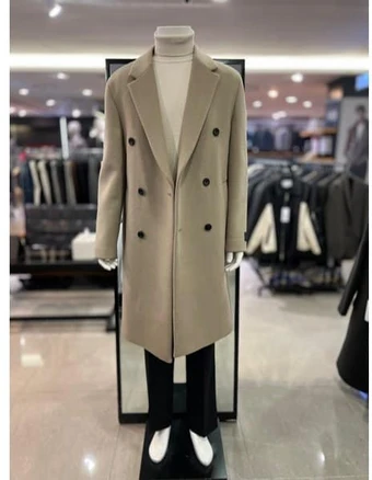 리버클래시 [리버클래시] 리버클래시 베이지 캐시미어 블렌드 더블 코트 LJW21278 [P003025796]