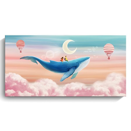 들꽃화방 고래 액자 벽화 실내 캔버스 액자 인테리어 홈 장식 아이템 그림