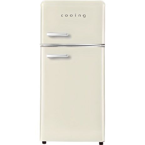 쿠잉전자 레트로 115L 2도어 냉장고 방문설치, REF-D121C-추천-상품