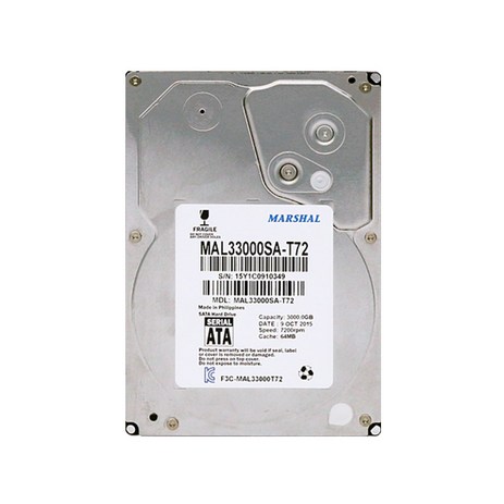 레토 마샬하드디스크 데스크탑용 HDD, MAL33000SA-T72, 3TB, 3TB-추천-상품