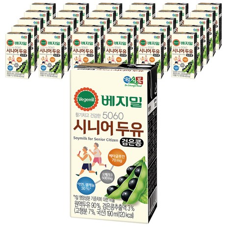 베지밀 5060 시니어 두유, 190ml, 32개-추천-상품