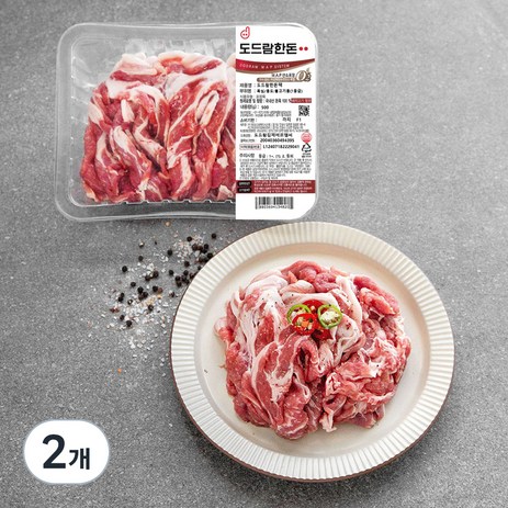 도드람 한돈 목심 불고기용(냉장), 500g, 2개-추천-상품