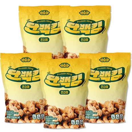 단슐랭 단백킹 콘소메 단백질 과자 간식, 80g, 5개-추천-상품