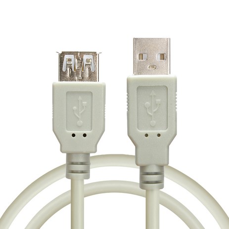 컴길 USB2.0 연장케이블 암 + 수 그레이, 1개, 1.8m-추천-상품